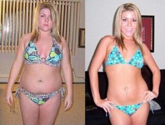 Sebelum dan selepas kehilangan 6 kg dengan diet tembikai